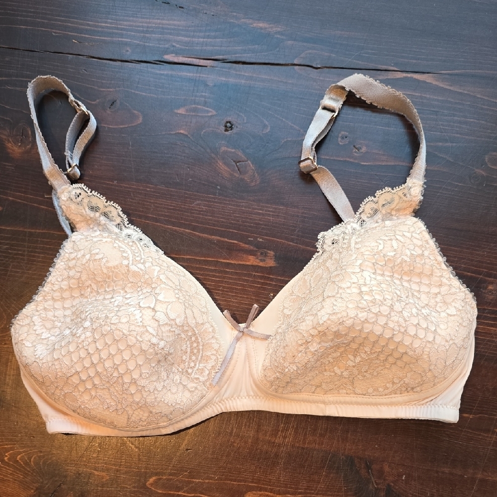 Amoena Alina Padded Wire-Free Pocketed Mastectomy Bra - Light Rose/Grey - #44850